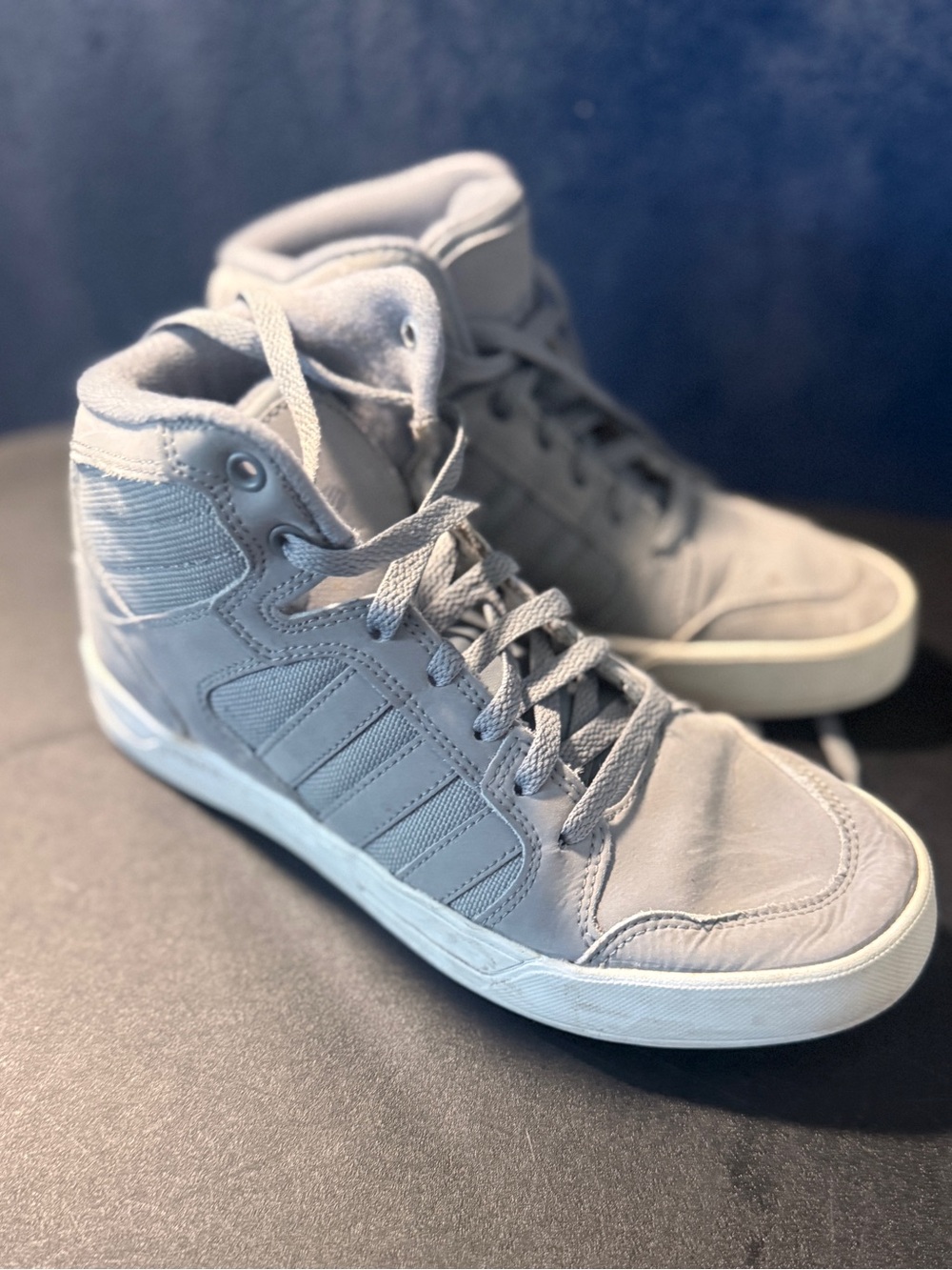 adidas Men’s High-Top Sneakers in Light Gray